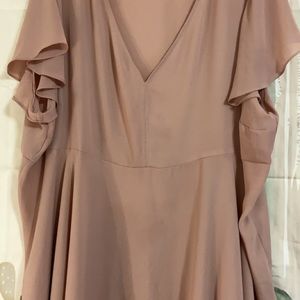 Blush Peplum Top from Torrid, Size 5 (Plus-Size)